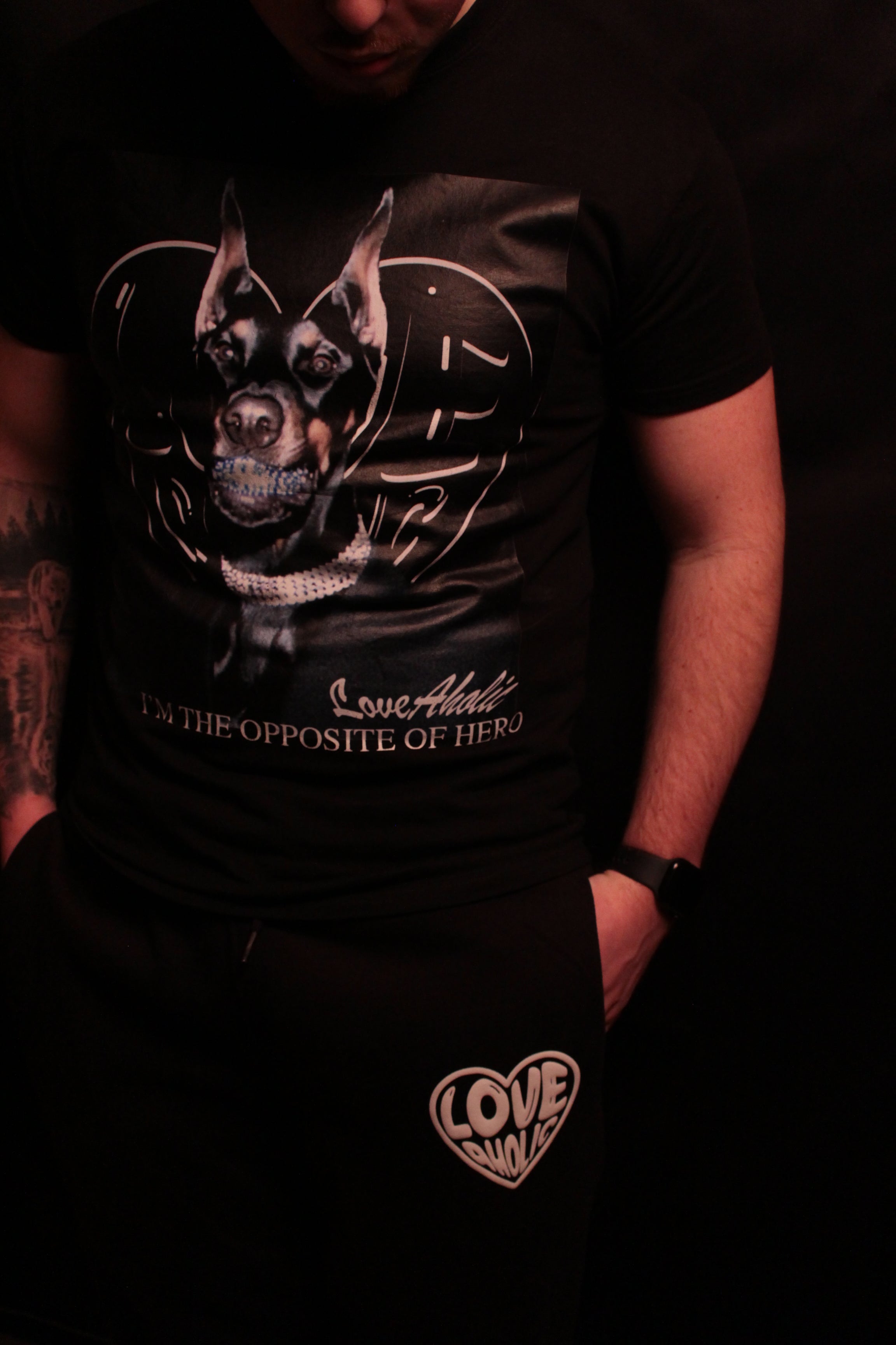 Black Flared tracksuit BOTTOMS