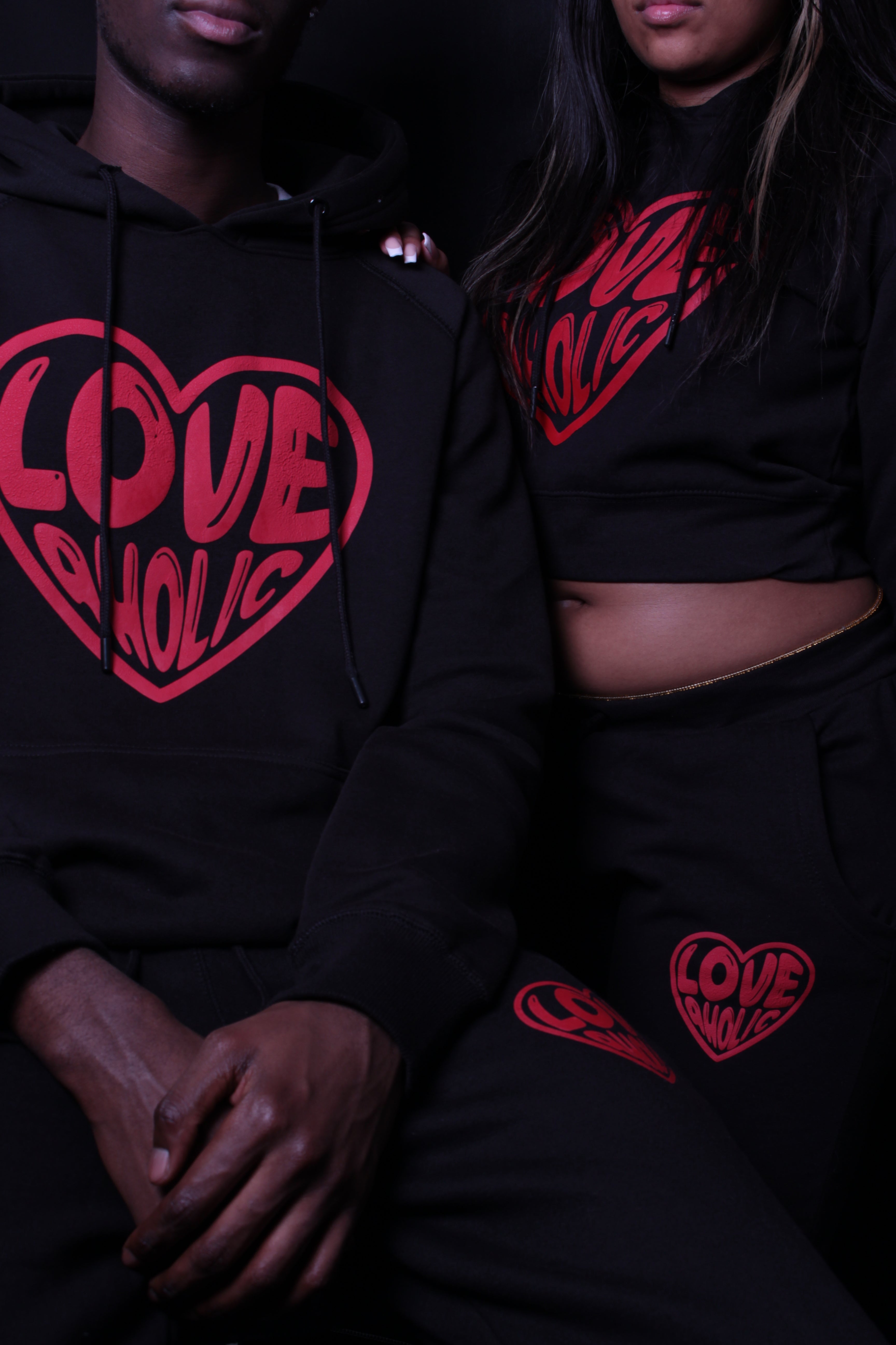 Red Love  Loveaholic Hoodie - Individual