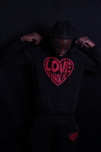 Red Love  Loveaholic Hoodie - Individual