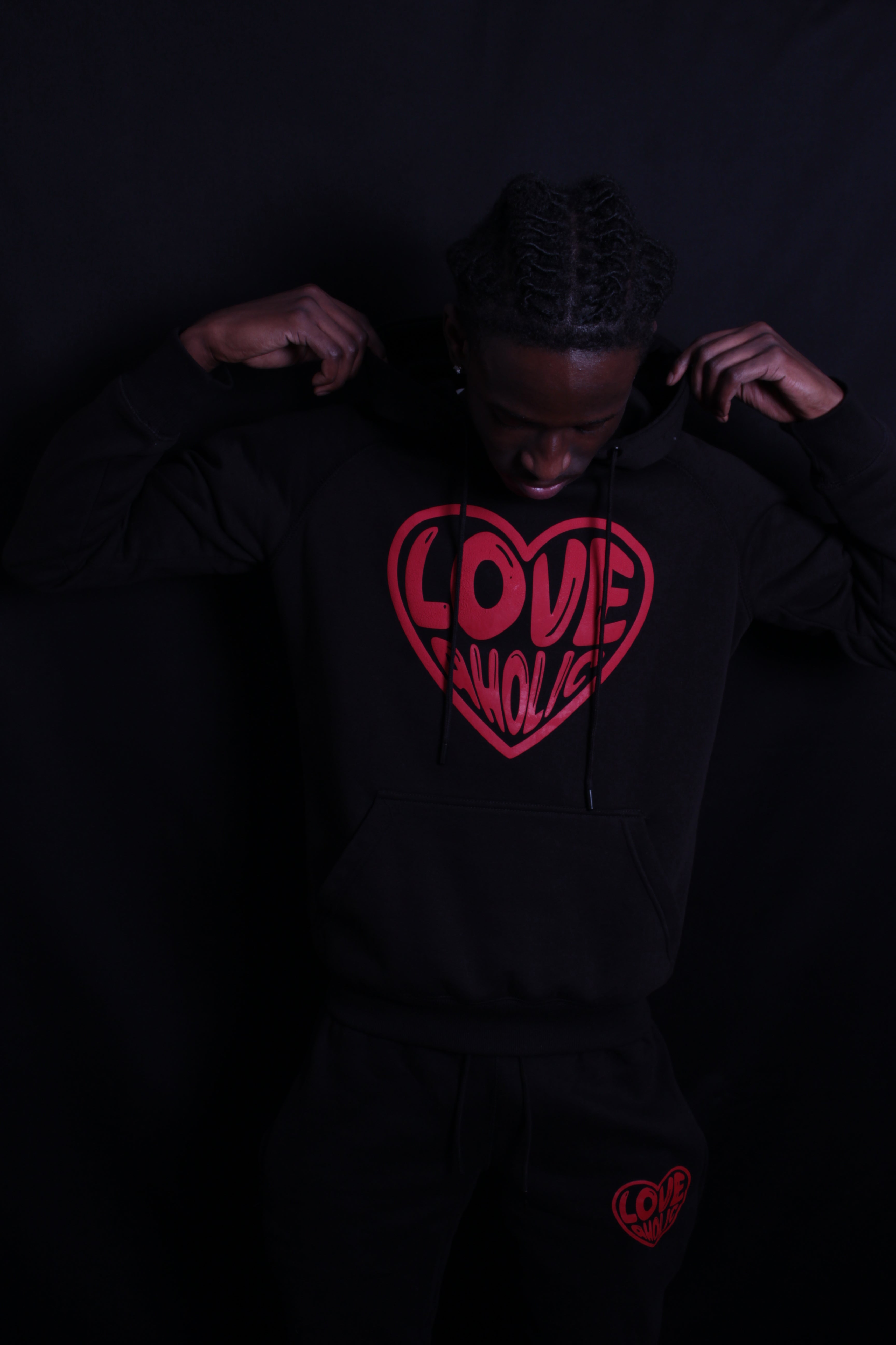 Red Love  Loveaholic Hoodie - Individual