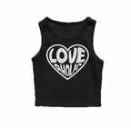 LOVEAHOLIC WOMENS CROP TOP VEST
