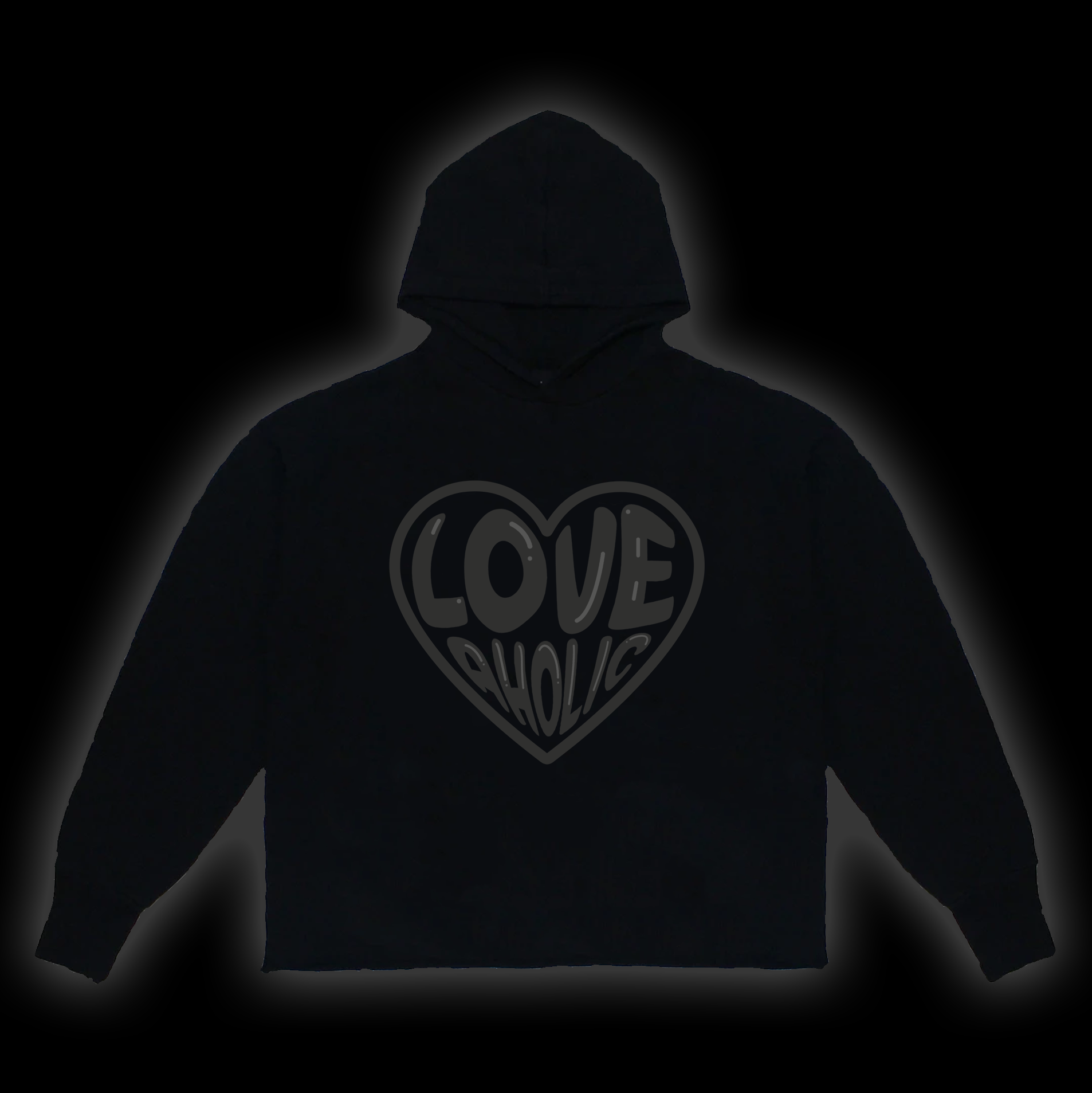 LOVEAHOLIC BLACK HEART HOODIE