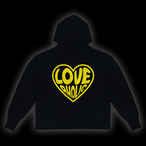 LOVEAHOLIC YELLOW LOGO HOODIE