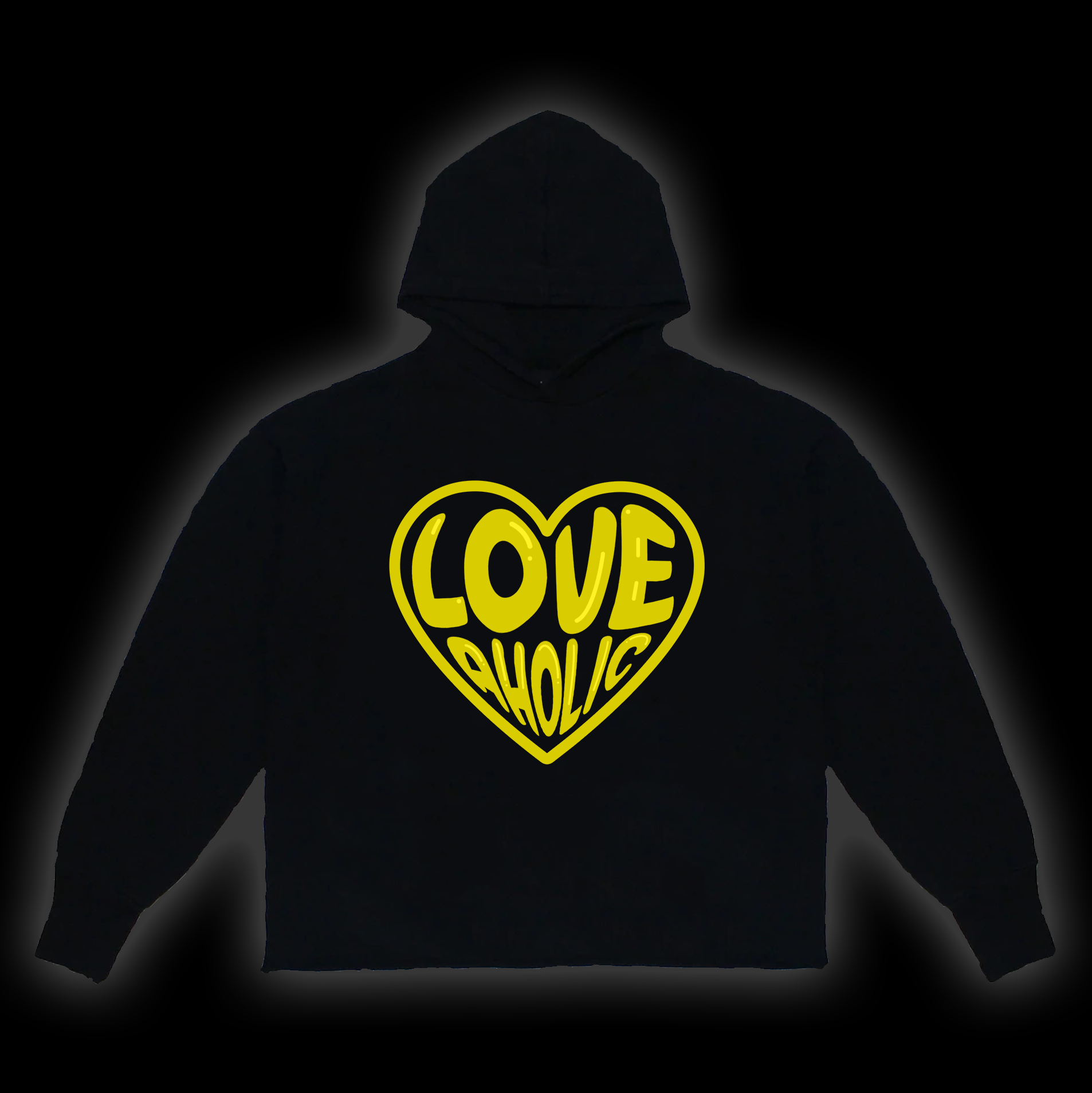 LOVEAHOLIC YELLOW LOGO HOODIE